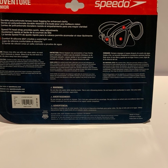 Speedo Snorkel Mask Junior Adventurer Blue - Picture 3 of 5